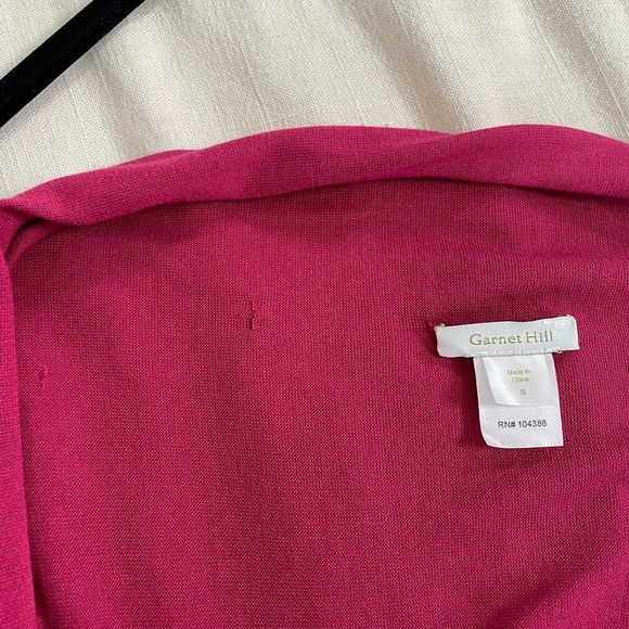 Garnet Hill Sweater|Cardigan Open Front Wrap Tie at Waist SilkCottonBlend Size S - Picture 8 of 9